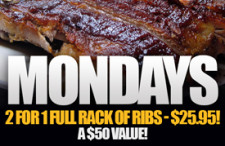 Special Full Rack of Ribs Monday